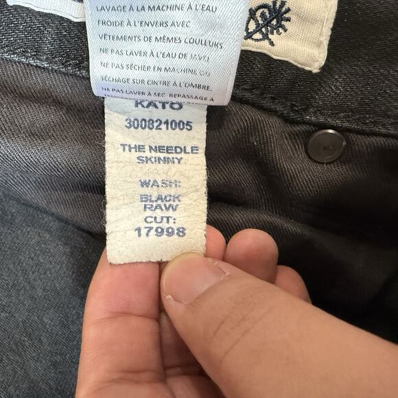 Kato Selvedge Needle Skinny Jeans 29 Black Hiroshi Streeatwear Japan Denim - Picture 7 of 11